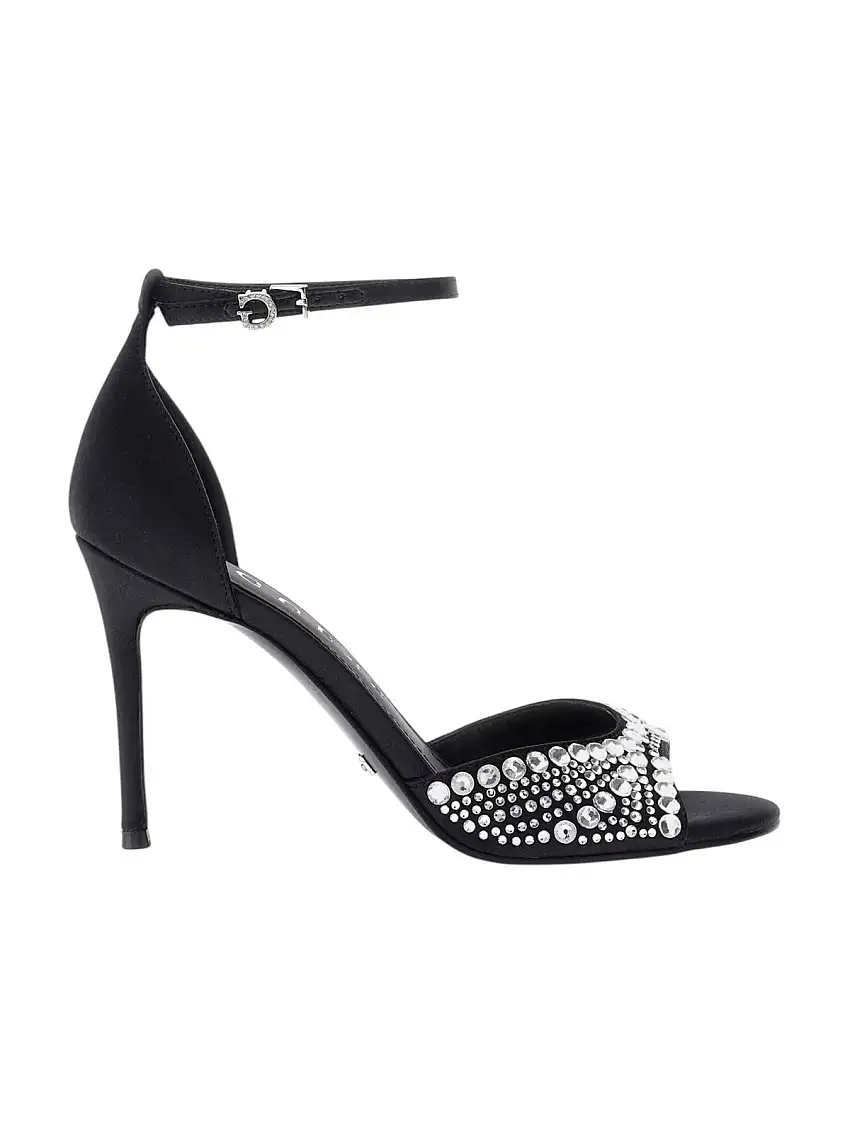 GUESS Women's Sandal KABLE FLPKBB SAT03 BLACK Black