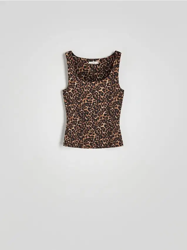 Top con motivo animalier Colore multicolore