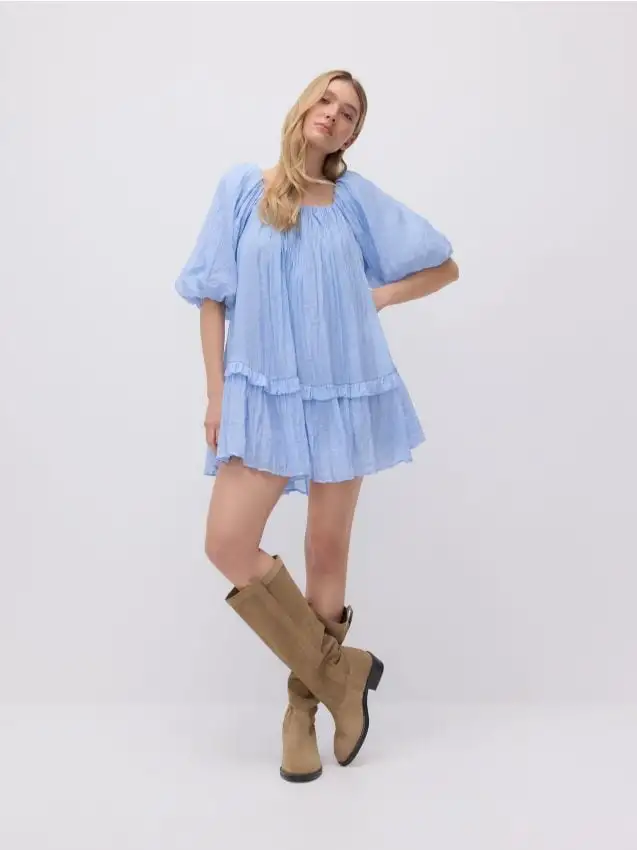 Abito mini in modal Colore azzurro