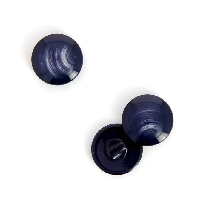 bottoni rotondi con gambo blu marino 20 mm