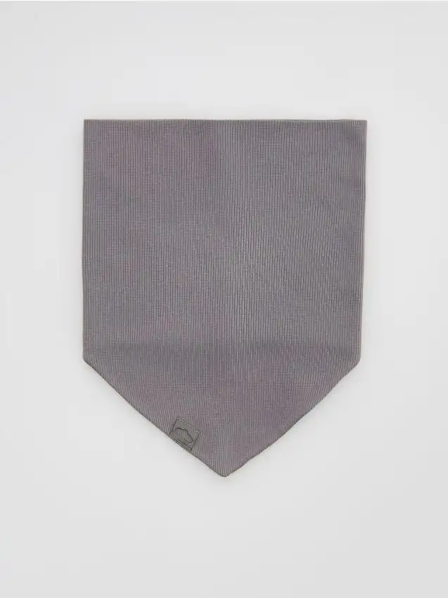 Scaldacollo in cotone con toppa Colore grigio scuro