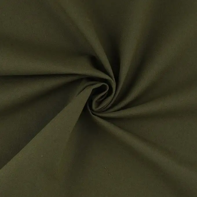 Tessuto gabardine cotone biologico verde kaki