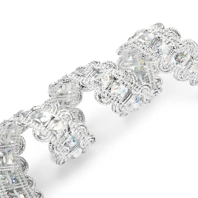 Nastro argento con paillettes
