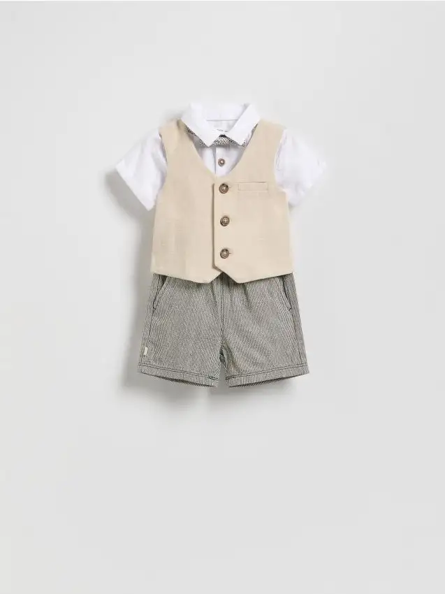 Set elegante con papillon Colore marrone