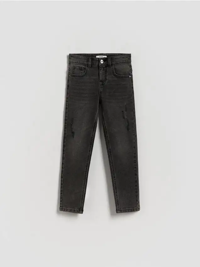 Jeans slim fit strappati Colore grigio