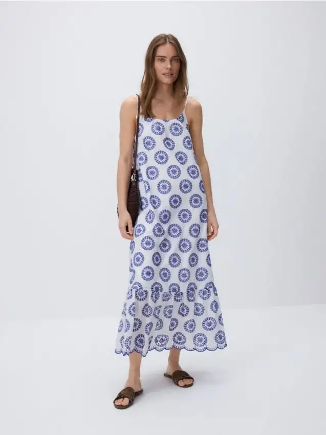 Vestito senza maniche in cotone Colore multicolore