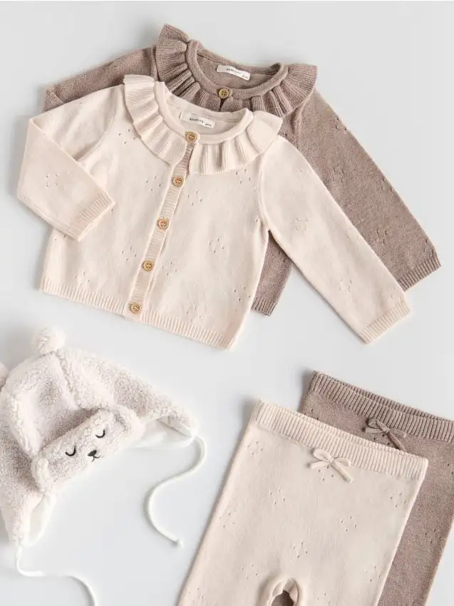 Set in jersey con volant Colore panna