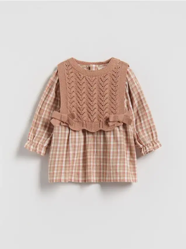 Vestito con gilet Colore caffè