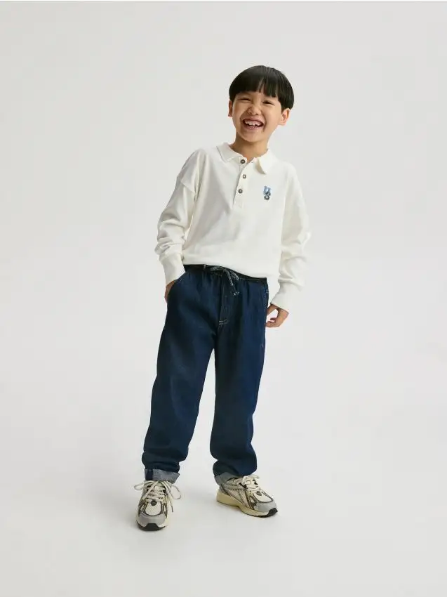 Jeans carrot Colore blu scuro