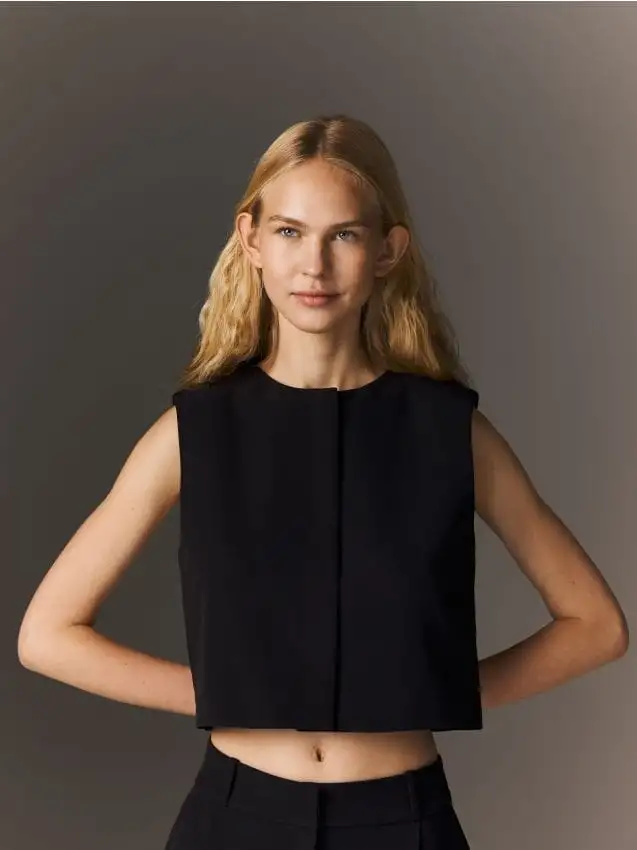 Gilet boxy Colore nero