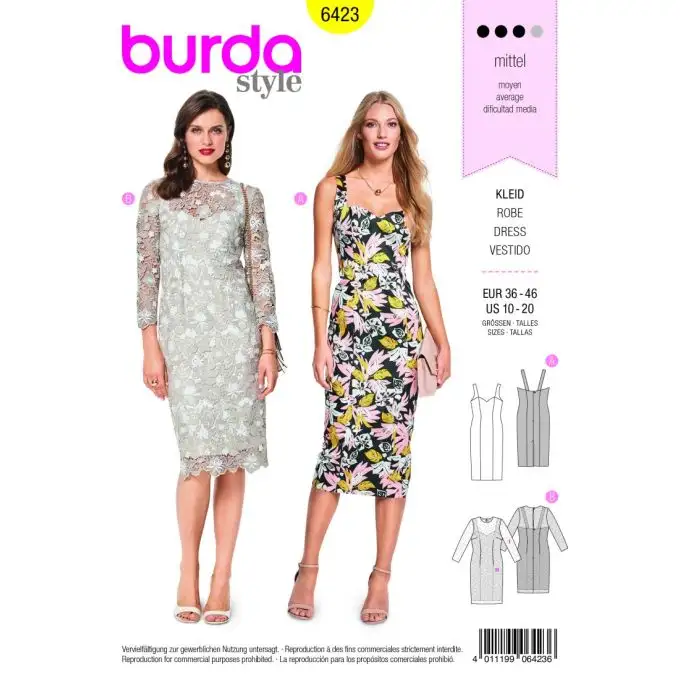 Modello burda 6423 abito
