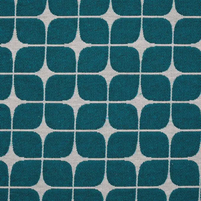 Tessuto jacquard blu geometrico