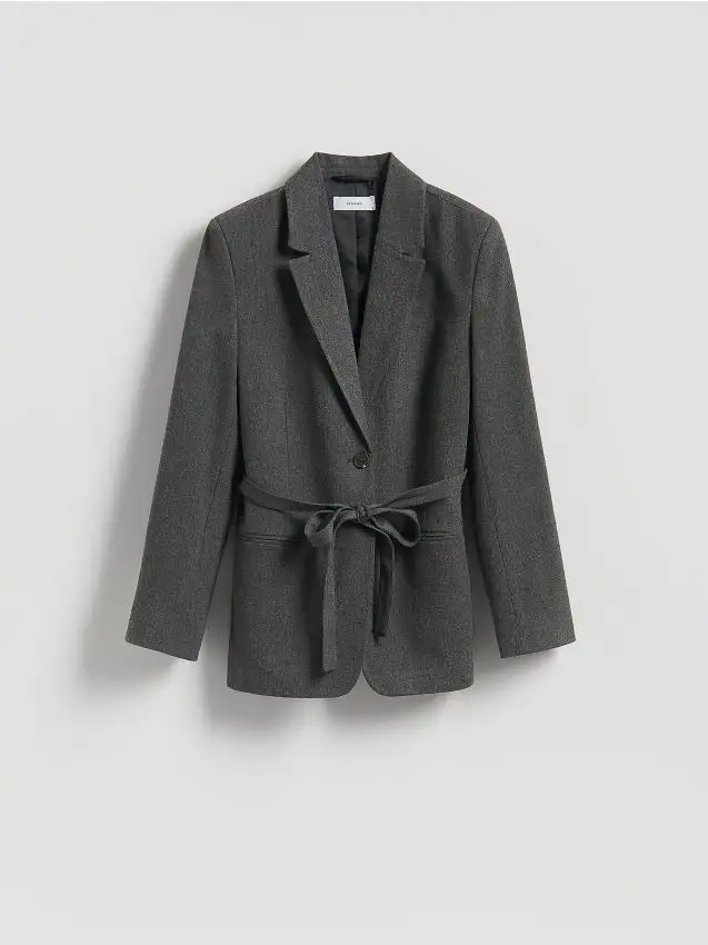 Blazer con allacciatura Colore grigio scuro