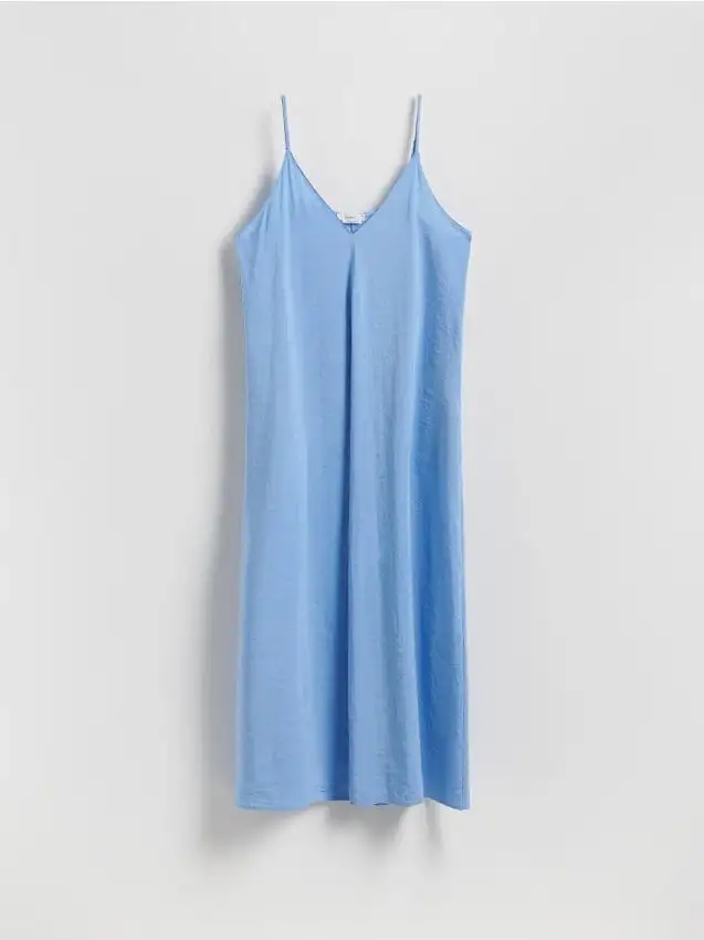 Abito con spalline in modal Colore blu