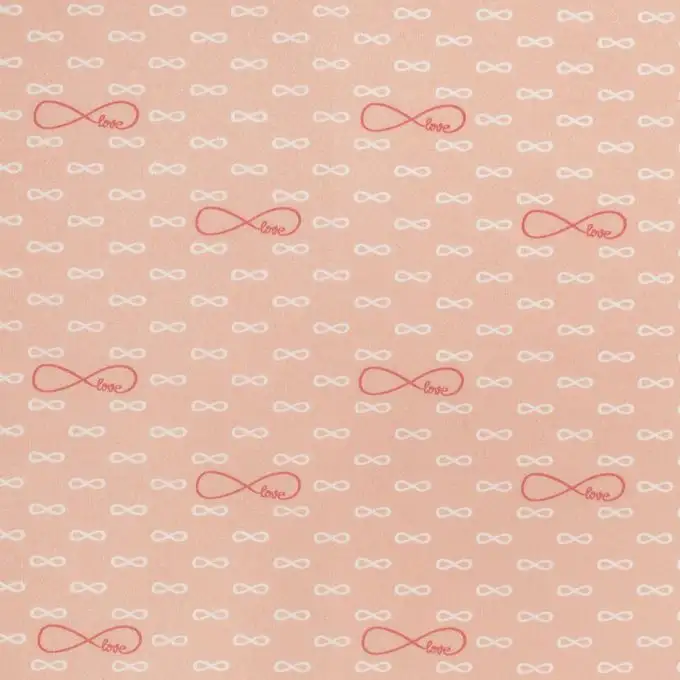 Tessuto cotone love corallo