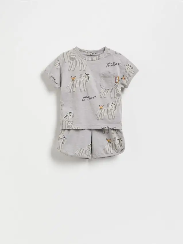 Completo in cotone Colore grigio scuro