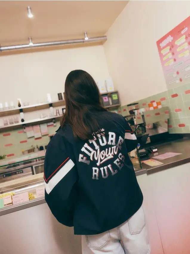 Giacca con inserti a contrasto Colore blu scuro