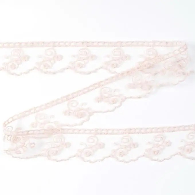 Nastro pizzo sottile 25 mm rosa