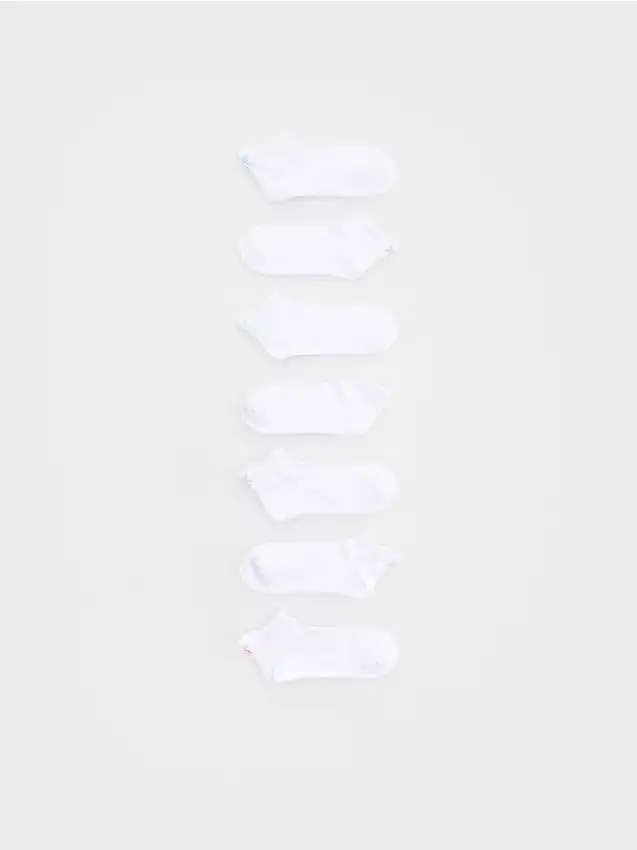 Confezione da 7 paia di calzini in cotone Colore bianco
