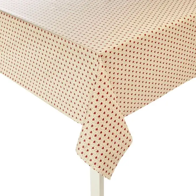 Tessuto per tovaglia rivestito mini-cuori