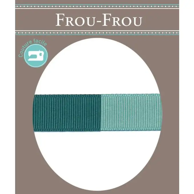 Nastro gros grain bicolore blu 16 mm