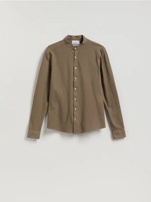 Camicia super slim in cotone egiziano Colore verde