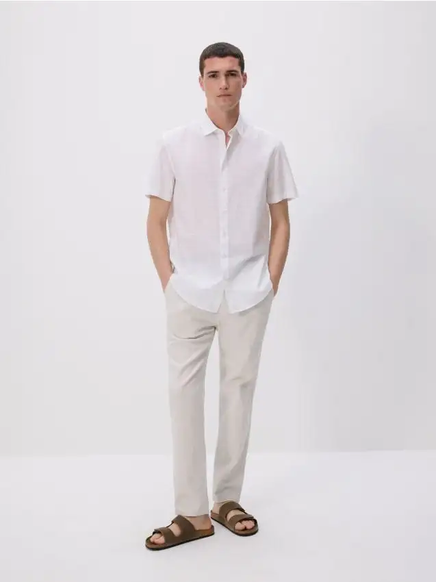 Pantaloni chino slim Colore beige