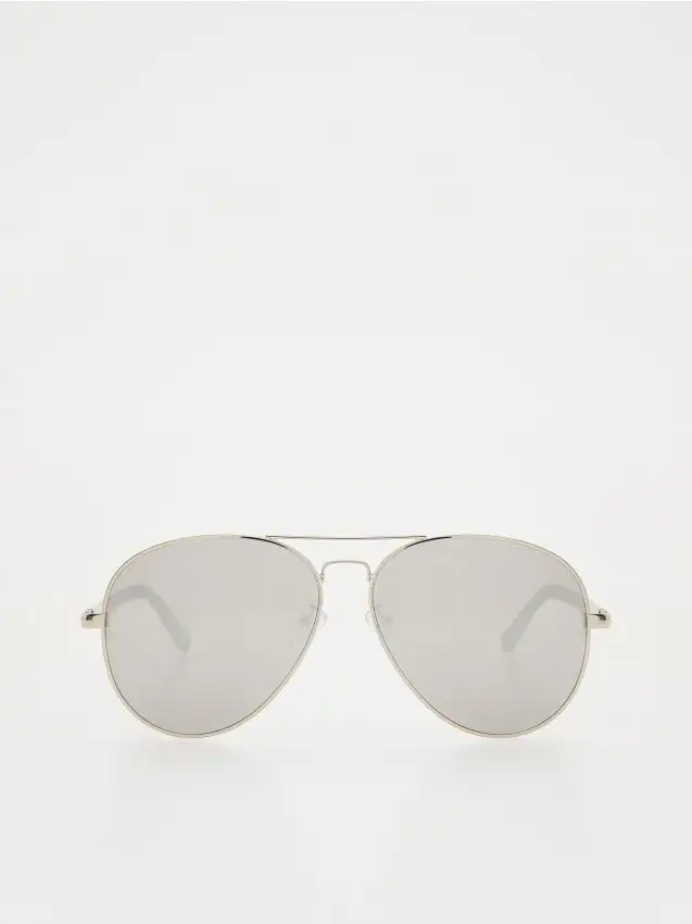Occhiali da sole aviator Colore argento