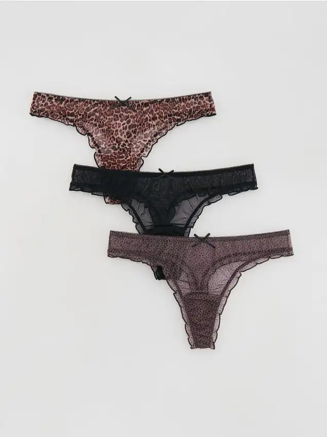 Confezione da 3 perizomi Colore marrone