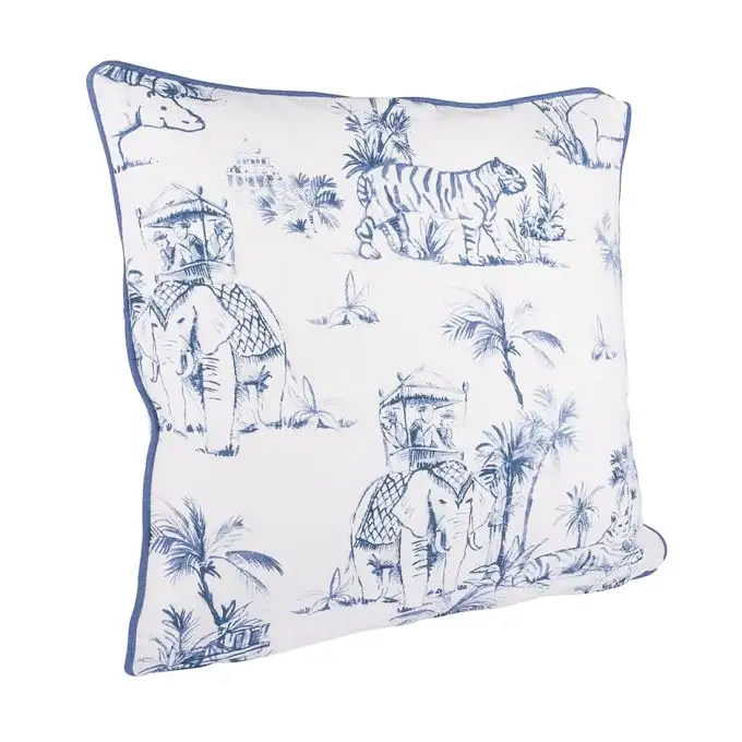 Cuscino viaggio ecru blu