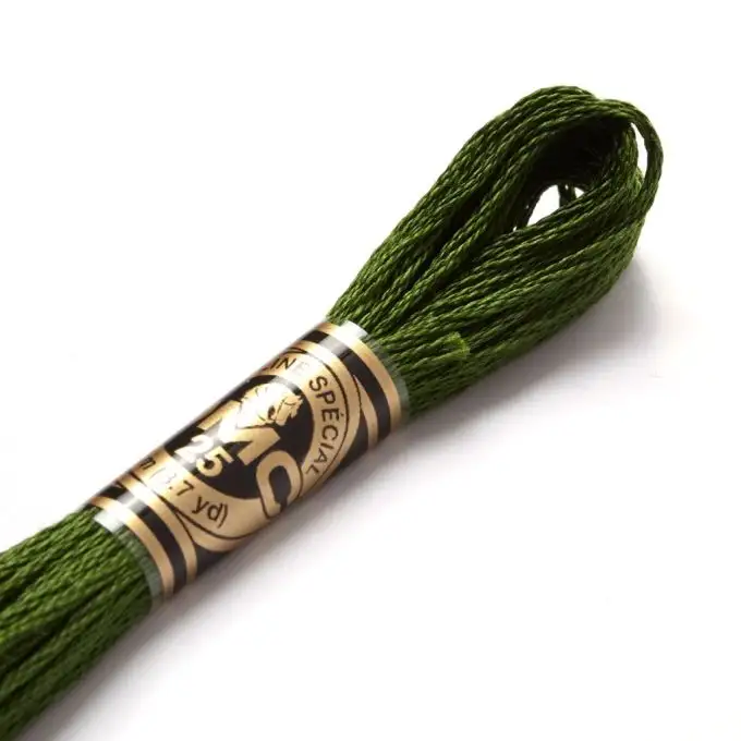 Filato mouliné da ricamo tonalità verdi codice 3345