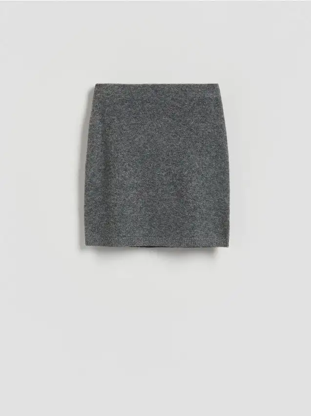 Minigonna in misto lana Colore grigio medio