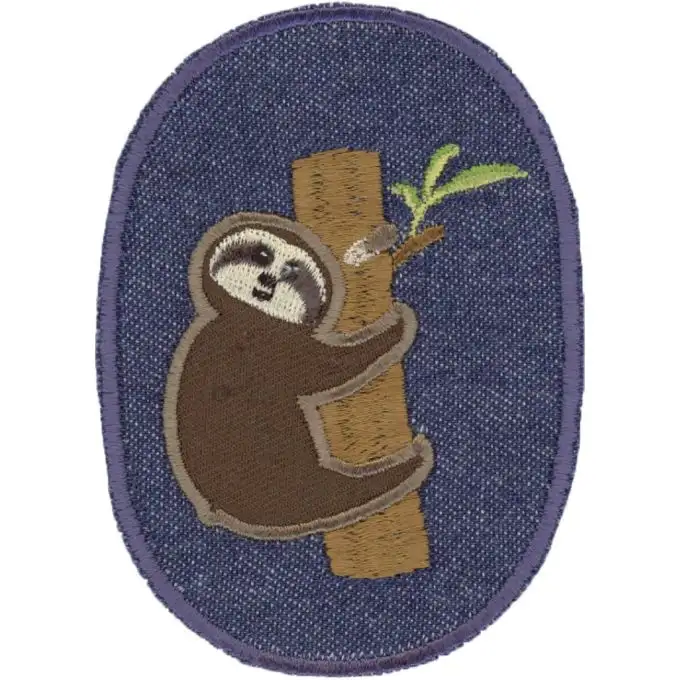 Scudetto pigro su fondo jeans