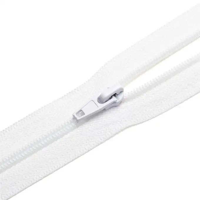 Chiusura lampo spirale n4 divisibile bianco