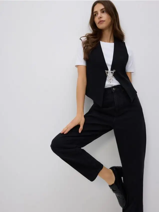 Jeans mom fit Colore nero