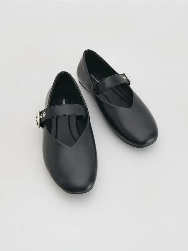 Ballerina in finta pelle Colore nero