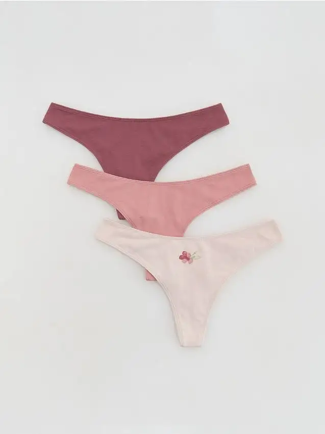 Confezione da 3 perizomi Colore rosa cipria