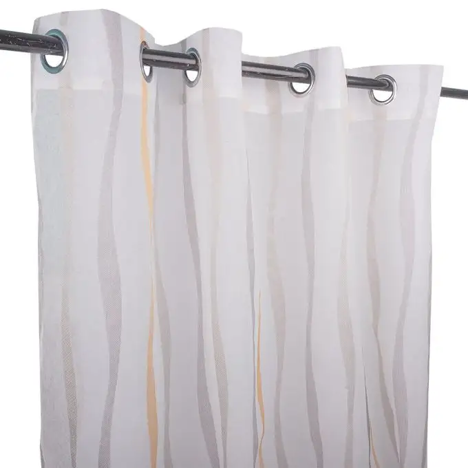 Voile bianco a righe gialle