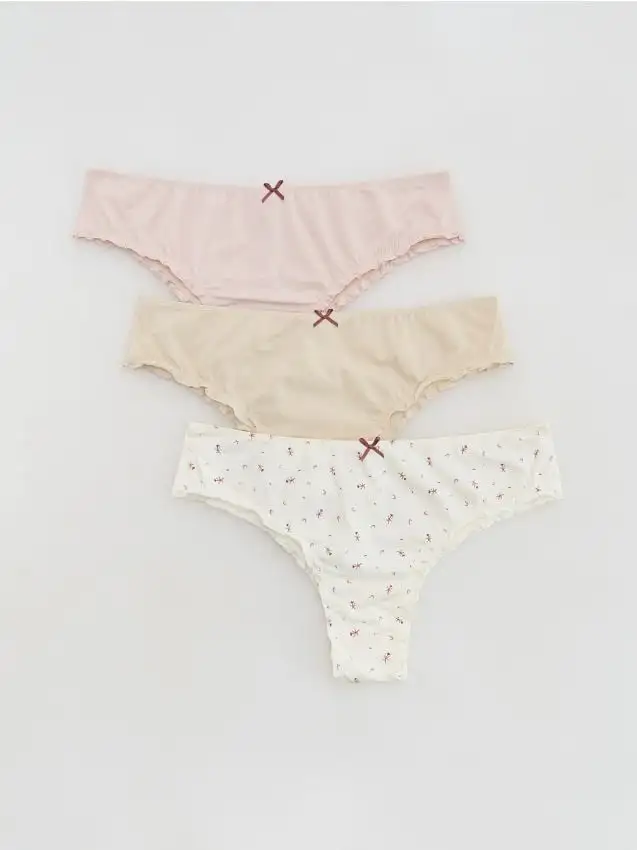 Slip in cotone brasiliani 3 pack Colore multicolore