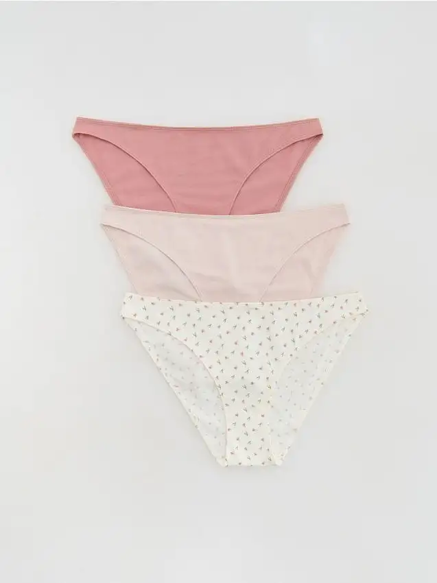 Confezione da 3 paia di slip Colore rosa cipria