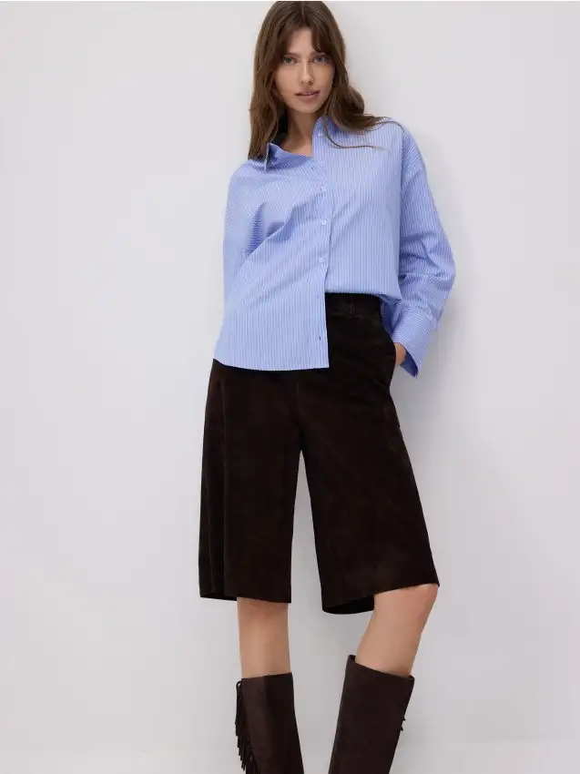 Camicia a righe Colore blu pallido