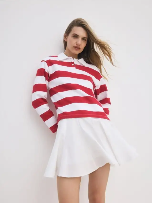 Minigonna in popeline Colore bianco