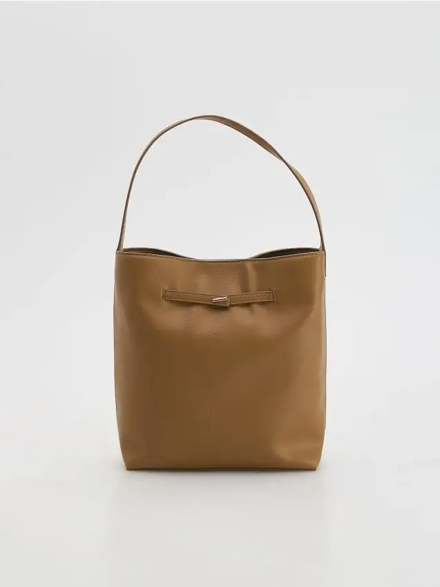 LADIES` HANDBAG Colore marrone dorato