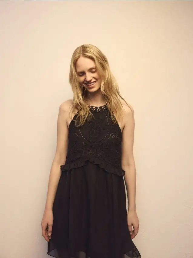 Mini abito con decorazioni Colore nero