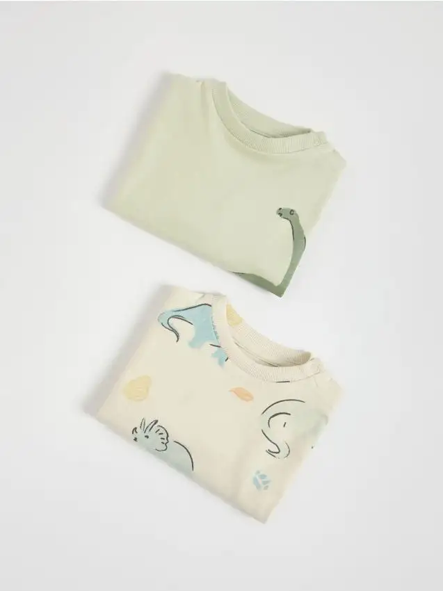 Maglia a maniche lunghe in cotone 2 pack Colore nude