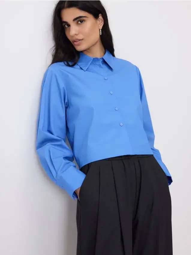 Camicia corta Colore azzurro