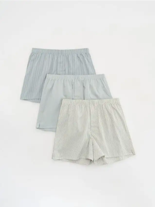 Confezione da 3 paia di boxer loose Colore verde pallido