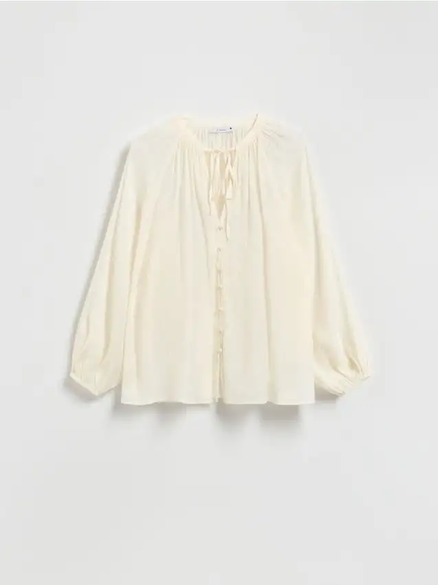 Camicetta in misto viscosa Colore panna