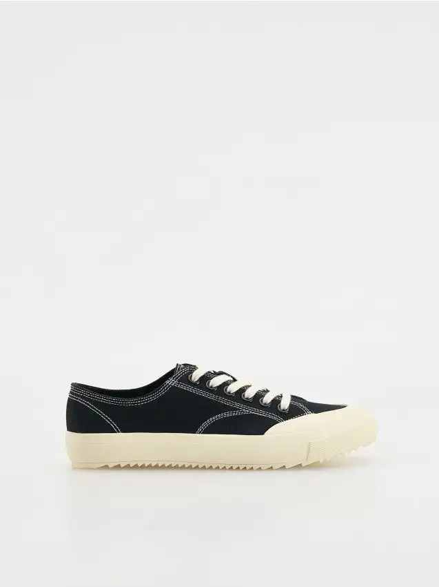 Sneakers in cotone Colore nero