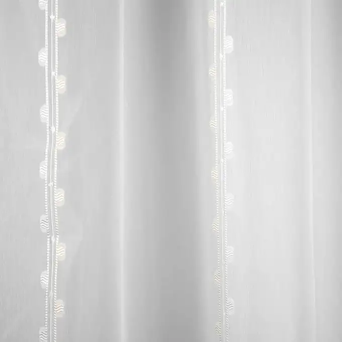 Tessuto jacquard velato bianco grande larghezza